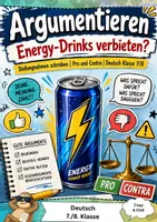 Vorschau - Arbeitsblätter - Argumentieren Energy Drinks - Deckblatt
