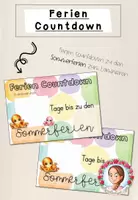 Vorschau - Poster - Sommerferien Countdown Oktopus | Classroommanagement - Deckblatt
