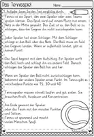 Vorschau - Arbeitsblätter - Das Tennisspiel Lesen und verstehen, Sachtext 2-4 Klasse Lesetext - Seite 3