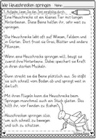 Vorschau - Arbeitsblätter - FREEBIE: Leseverstehen "Wie Heuschrecken springen?" (2/4 Klasse - Deutsch) - Seite 3