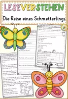 Vorschau - Arbeitsblätter - Die Reise eines Schmetterlings - Deckblatt