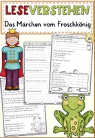 Vorschau - Arbeitsblätter - FREEBIE: Leseverstehen "Das Märchen vom Froschkönig" (2/4 Klasse - Deutsch) - Deckblatt