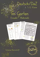 Vorschau - Unterrichtsreihen - Im Garten: Einzahl Mehrzahl - Deckblatt