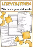 Vorschau - Arbeitsblätter - FREEBIE: Leseverstehen "Wie Pasta gemacht wird?" (2/4 Klasse - Deutsch) - Deckblatt