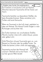 Vorschau - Arbeitsblätter - FREEBIE: Warum Feuerwerke den Himmel erleuchten? Leseverstehen Grundschule | Lesetexte Klasse 2–4 - Seite 3