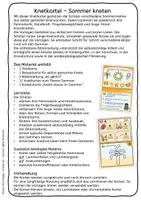Vorschau - Fördermaterial/Inklusion - Sommer kneten – Knetkartei zur Feinmotorik für Kindergarten, Vorschule, Grundschule & Förderunterricht - Seite 1