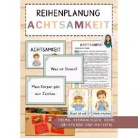 Vorschau - Stundenentwürfe - Materialpaket: Achtsamkeit und Stressabbau - Unterrichtsreihe, UB-Stunde und Material - Deckblatt