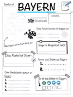 Vorschau - Arbeitsblätter - Steckbrief zum Bundesland Bayern - Seite 1