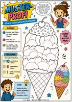 Vorschau - Arbeitsblätter - Eiscreme-Musterbilder – Kreatives Sommerprojekt für die Grundschule. -qlixu - Seite 3