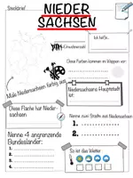Vorschau - Arbeitsblätter - Steckbrief zum Bundesland Niedersachsen - Deckblatt