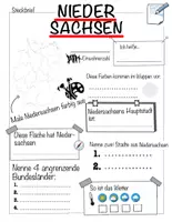 Vorschau - Arbeitsblätter - Steckbrief zum Bundesland Niedersachsen - Seite 1