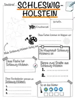 Vorschau - Arbeitsblätter - Steckbrief zum Bundesland Schleswig-Holstein - Deckblatt