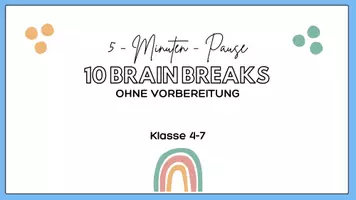 Vorschau - Spiele - 10 Brain Breaks für Auszeiten und 5-Minuten-Pausen - Deckblatt