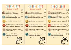 Vorschau - Fördermaterial/Inklusion - Checkliste Schülertisch | Classroom Management & Lernroutinen | Klasse 5–10 - Seite 1