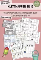 Vorschau - Arbeitsblätter - Klettmappen "Sommer" zum Zahlenraum bis 10 (TEACCH Ansatz) - Deckblatt