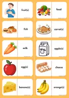 Vorschau - Spiele - Young World 1 - Unit 3 Domino "Food" - Seite 1