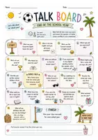 Vorschau - Arbeitsblätter - Talk Board - Englisches Plauderbrettchen zum Schuljahresende - Deckblatt