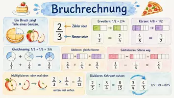 Vorschau - Arbeitsblätter - Arbeitsblätter zum Thema "Bruchrechnung" + Lösung & MP3 + Infografik - Seite 3