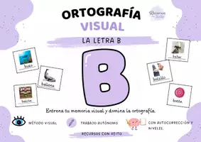 Vista previa - Hojas de trabajo - Ortografía para trabajar la memoria visual - castellano- letra B - página 1