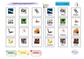 Vista previa - Hojas de trabajo - Ortografía para trabajar la memoria visual - castellano- letra B - página 3