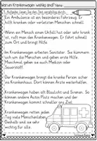 Vorschau - Arbeitsblätter - FREEBIE: Warum Krankenwagen wichtig sind? Lesen und Verstehen | Leseverstehen Klasse 2-4 - Seite 3