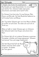 Vorschau - Arbeitsblätter - FREEBIE: Das Leben auf dem Bauernhof - Das Schwein Leseverstehen Grundschule | Lesetexte Klasse 2–4 - Seite 3