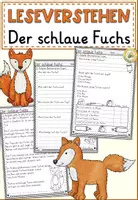 Vorschau - Arbeitsblätter - FREEBIE: Der schlaue Fuchs Leseverstehen Grundschule | Lesetexte Klasse 2–4 - Deckblatt