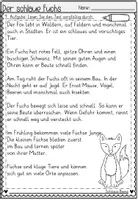 Vorschau - Arbeitsblätter - FREEBIE: Der schlaue Fuchs Leseverstehen Grundschule | Lesetexte Klasse 2–4 - Seite 3