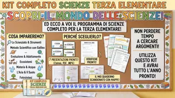 anteprima - Esercizi - PROGRAMMA COMPLETO di scienze - terza elementare - Pagina di copertina