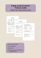 Vorschau - Test - Vokabeltest-Vorlage | Test de vocabulaire | Französisch - Deckblatt