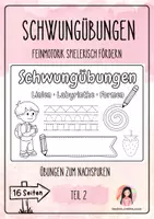Vorschau - Arbeitsblätter - Schwungübungen – Miniheft zur Feinmotorik & Stiftführung - Deckblatt