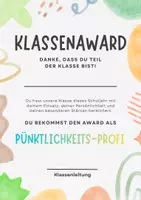 Vorschau - Anderer Materialtyp - Klassenawards zum Jahresabschluss für die Zeugnisse - Seite 1