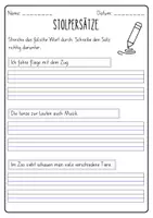 Vorschau - Arbeitsblätter - Stolpersätze für die 2.Klasse - Satzbau - Seite 3