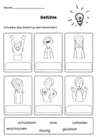 Vorschau - Arbeitsblätter - Gefühle Arbeitsblätter - DaZ DaF Sprachförderung - Seite 1