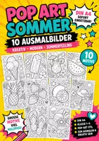 Vorschau - Mal- und Bastelvorlagen - Pop Art Sommer – kreative Ausmalbilder (Grundschule Kunstunterricht) - Deckblatt
