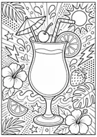 Vorschau - Mal- und Bastelvorlagen - Pop Art Sommer – kreative Ausmalbilder (Grundschule Kunstunterricht) - Seite 1