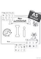 Vorschau - Arbeitsblätter - i I Buchstabeneinführung Druckschrift MiniheftA5 1.Klasse - Deckblatt