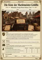 Vorschau - Spiele - Mittelalter Escape Room Klasse 5 bis 7 Die Kiste der Marktmeister Gehilfin - Deckblatt
