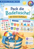 Vorschau - Arbeitsblätter - Pack die Badetasche! Der Sommer-Staffellauf ☀️ Bewegungsspiel - Deckblatt