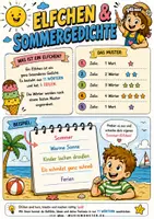 Vorschau - Stundenentwürfe - SOMMER ELFCHEN GEDICHTE RÄTSEL - DEUTSCH - GRUNDSCHULE - qlixu - Seite 1