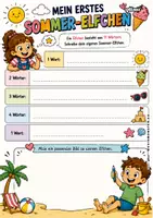 Vorschau - Stundenentwürfe - SOMMER ELFCHEN GEDICHTE RÄTSEL - DEUTSCH - GRUNDSCHULE - qlixu - Seite 3