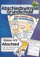 Vorschau - Arbeitsblätter - Abschieds-Wimpel Grundschule – Reflexion, Erinnerung & Abschlussfeier - Deckblatt