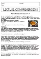 Aperçu - Feuilles d'exercices - Lecture compréhension (CE1/CE2) : épiphanie - Page de couverture