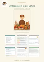 Vorschau - Arbeitsblätter - Erntedankfest in der Schule - Differenziertes Leseheft - Deckblatt
