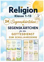 Vorschau - Bildkarten - 24 Segenskärtchen für den Gottesdienst zum Schuljahresende | Religion | Primarstufe & Sekundarstufe I | Klasse 1 - 13 - Deckblatt