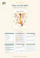 Vorschau - Arbeitsblätter - Reise um die Welt - Differenziertes Leseheft - Deckblatt