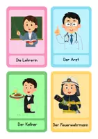 Vorschau - Bildkarten - Berufe: Wortkarten, Daz, Vorkurs, Mittelschule, Grundschule - Seite 2