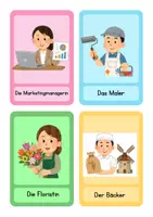 Vorschau - Bildkarten - Berufe: Wortkarten, Daz, Vorkurs, Mittelschule, Grundschule - Seite 3