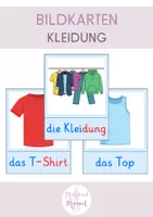 Vorschau - Bildkarten - Bildkarten: Kleidung (DaZ-Unterricht) - Deckblatt