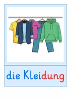 Vorschau - Bildkarten - Bildkarten: Kleidung (DaZ-Unterricht) - Seite 1